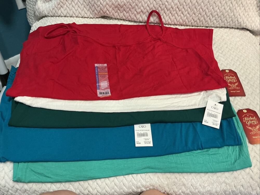 Women’s Plus Cotton Cami /tanktpop 5 NWT 3615